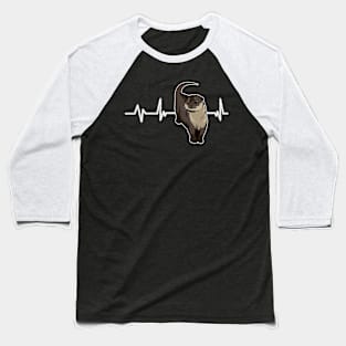 Sea Otter Otter Heartbeat Baseball T-Shirt